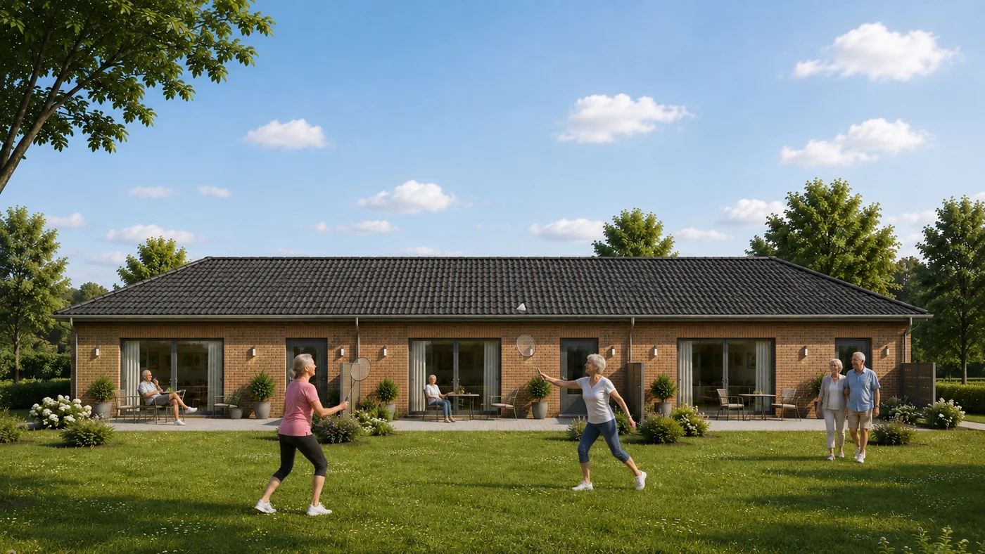Dreier-Reihenbungalow