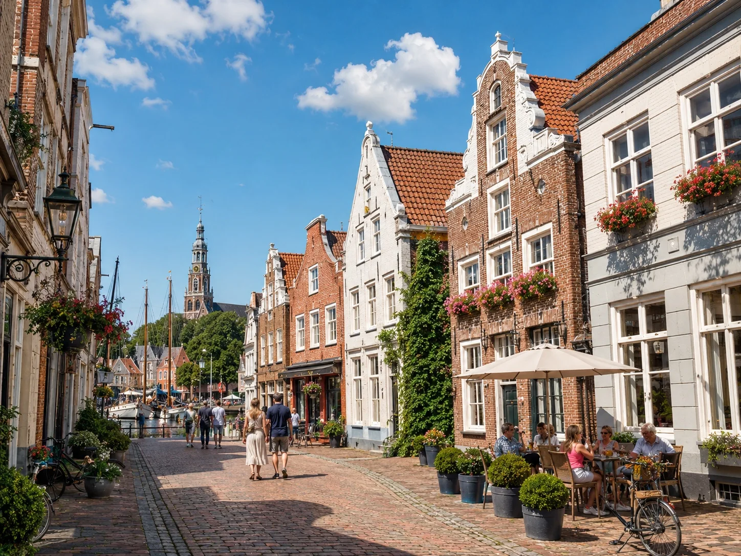 Historische Altstadt von Leer in Ostfriesland